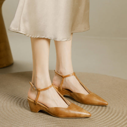 Women's Retro T-Strap Sandals