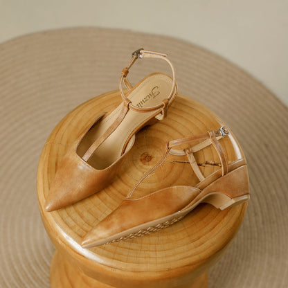 Women's Retro T-Strap Sandals