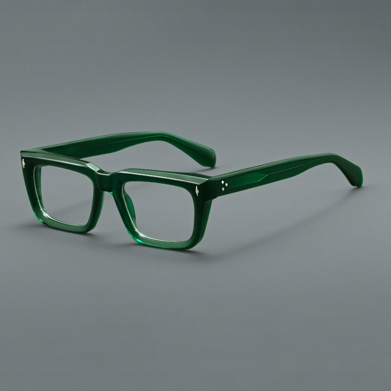 Thick Rectangular Acetate Eyeglasses