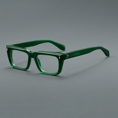 Thick Rectangular Acetate Eyeglasses