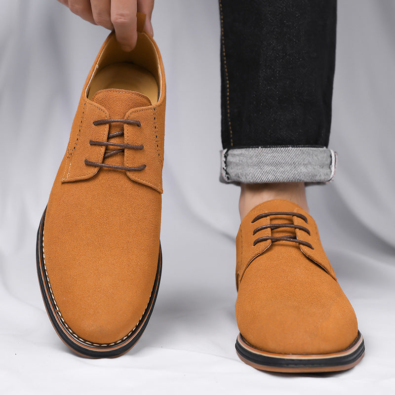 Suede Brogue Leather Shoes