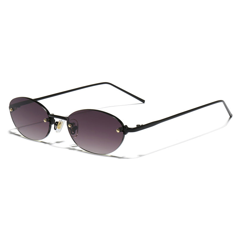 Oval Rimless Sunglasses