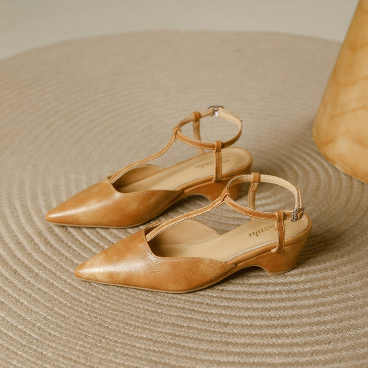 Women's Retro T-Strap Sandals
