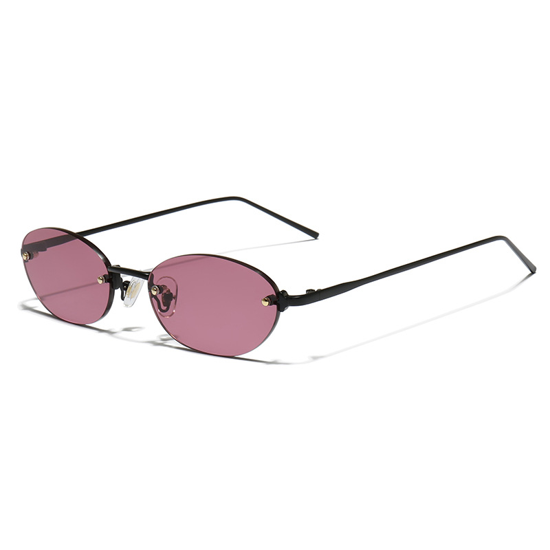 Oval Rimless Sunglasses