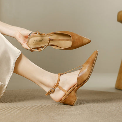 Women's Retro T-Strap Sandals