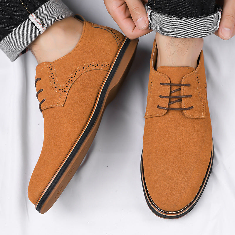 Suede Brogue Leather Shoes