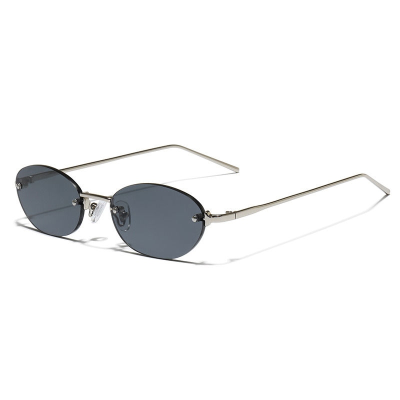 Oval Rimless Sunglasses