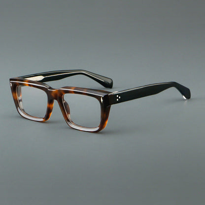 Thick Rectangular Acetate Eyeglasses