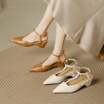Women's Retro T-Strap Sandals