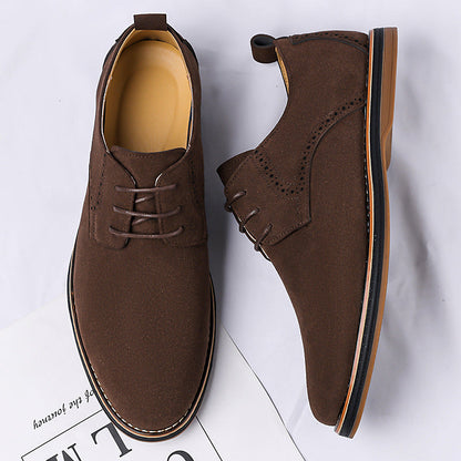 Suede Brogue Leather Shoes