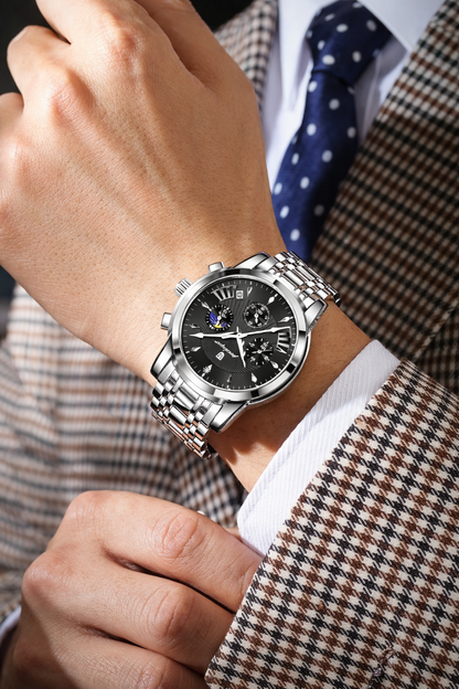 Tactical Stainless Steel Wristwatch