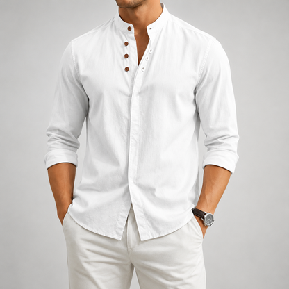 Vintage Collar Linen Shirt