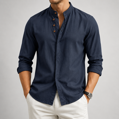 Vintage Collar Linen Shirt
