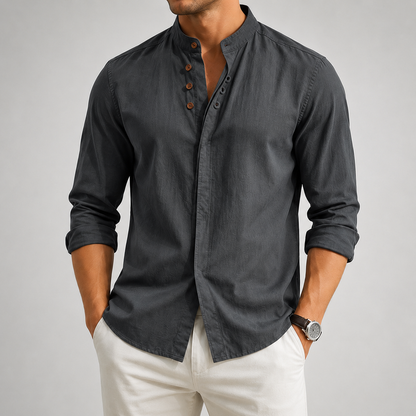Vintage Collar Linen Shirt