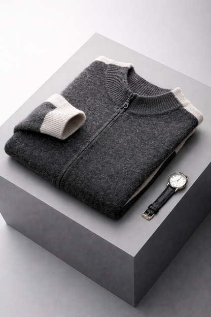 Merino Wool Zip Cardigan
