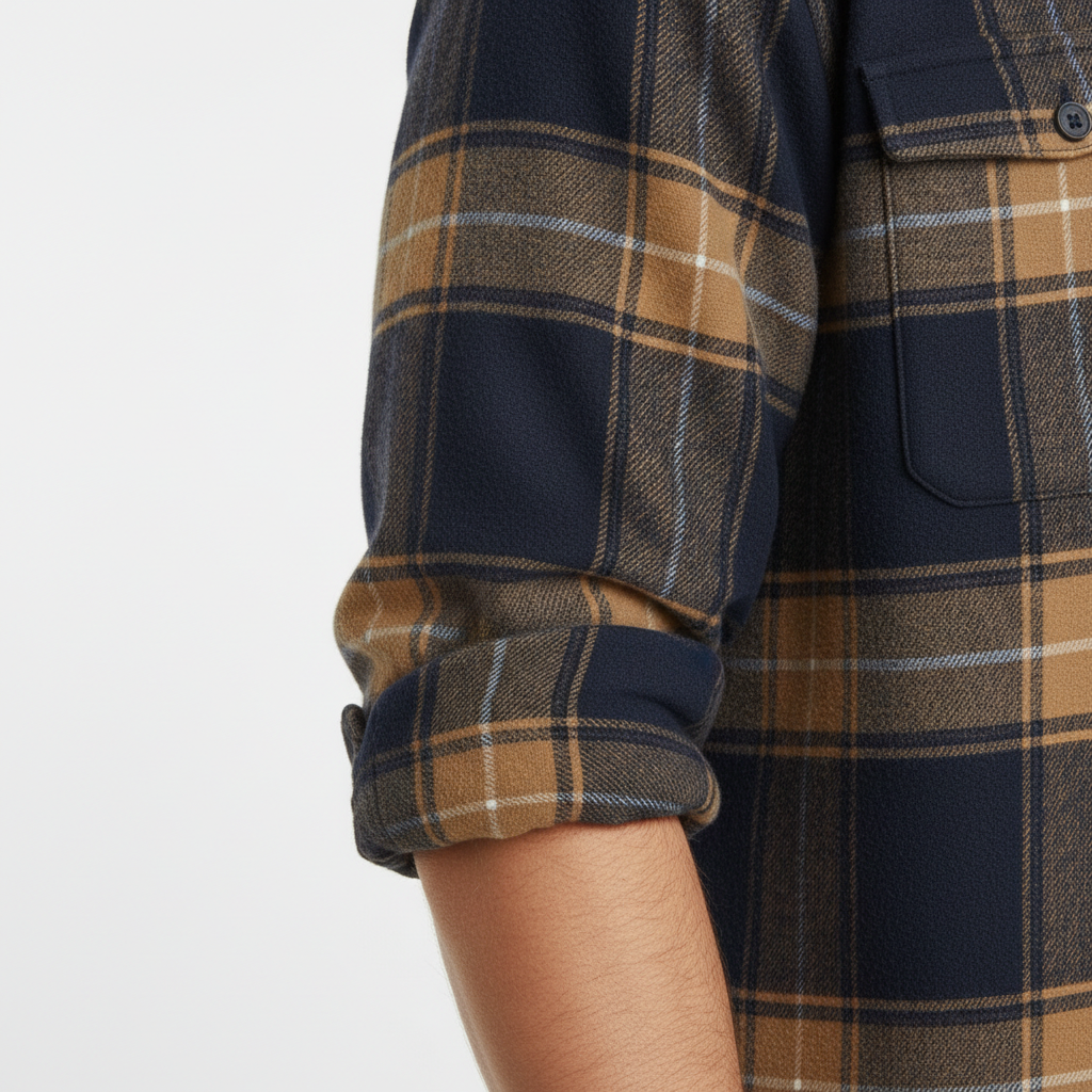 Herringbone Casual Long Sleeve
