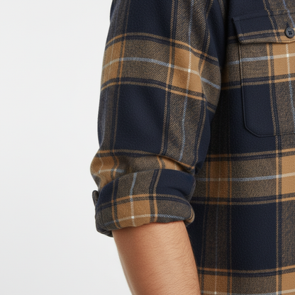 Herringbone Casual Long Sleeve