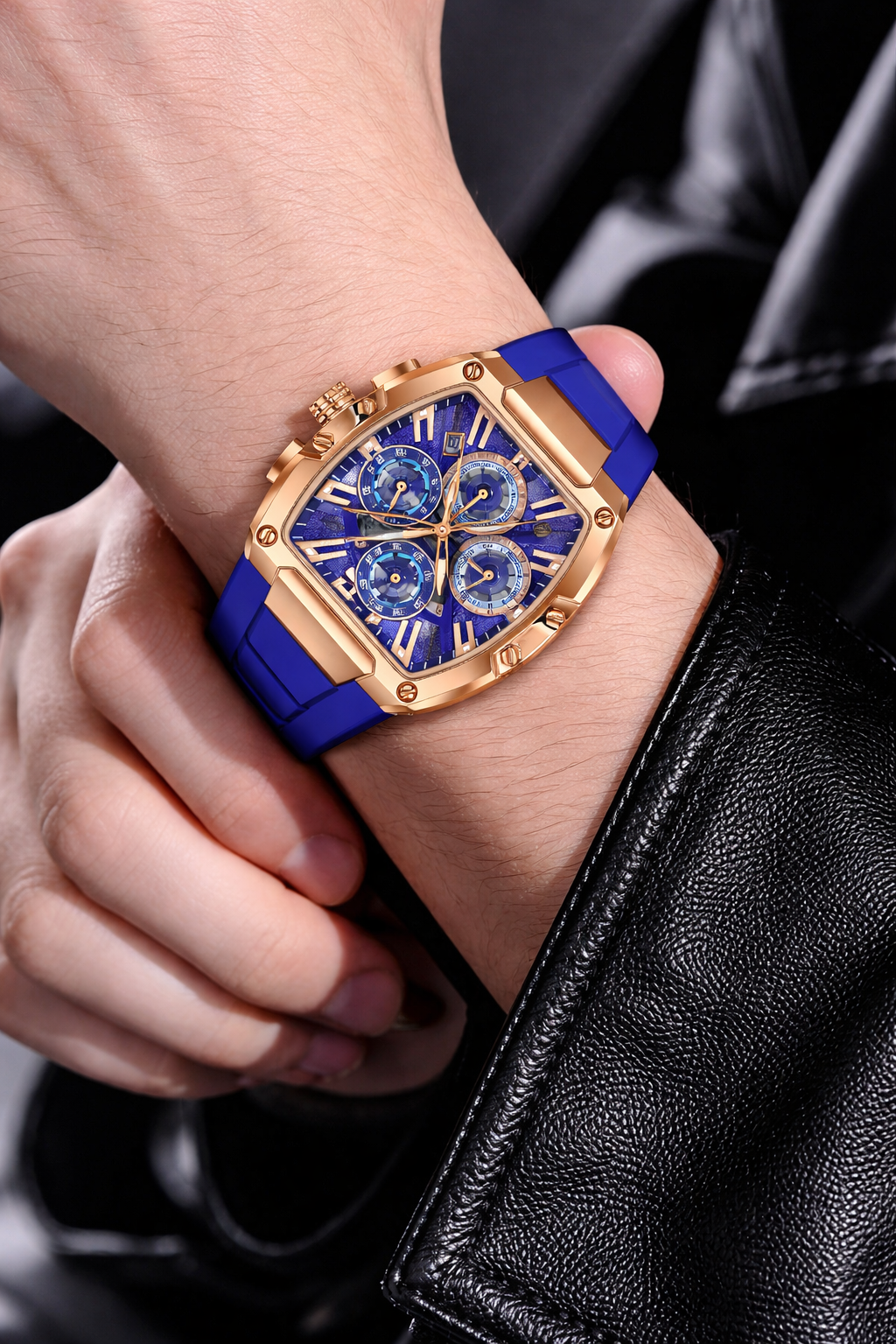 Military Chronograph Strap Watch