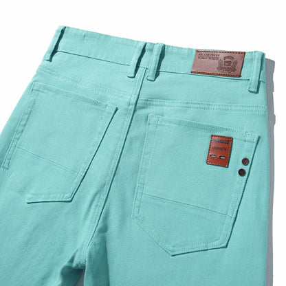 Elastic Colourful Straight Jeans