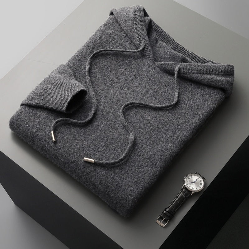 Merino Wool Hooded Sweatshirt