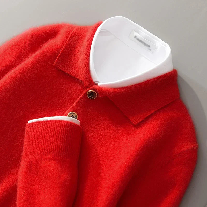 Men's Wool Lapel Cardigan