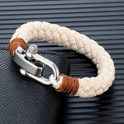 Nautical Wide Rope Bracelet