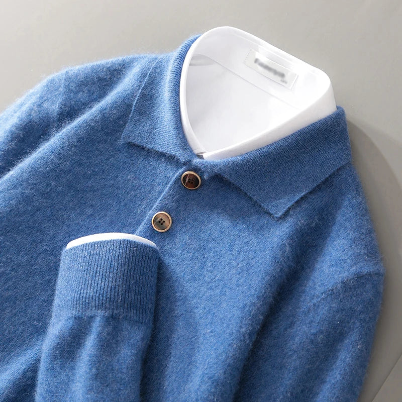 Men's Wool Lapel Cardigan