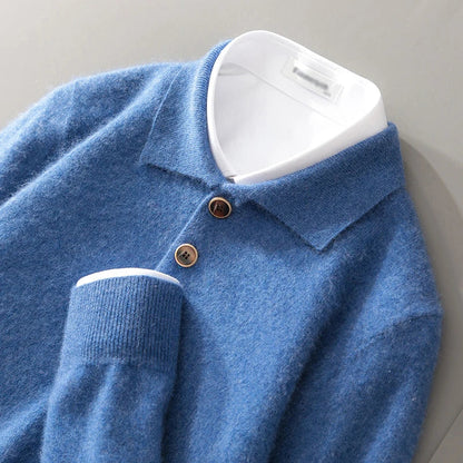 Men's Wool Lapel Cardigan