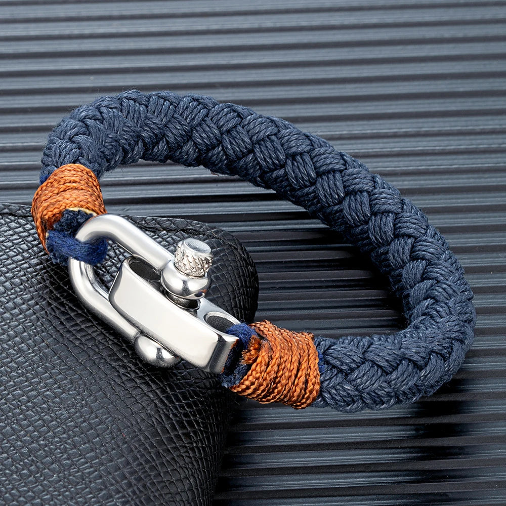 Nautical Wide Rope Bracelet