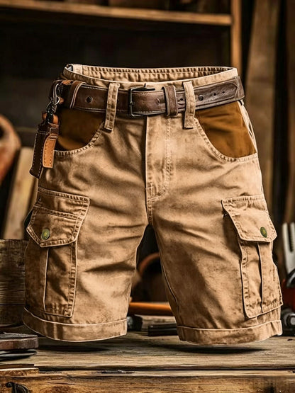 Flap Pocket Knee-Length Shorts