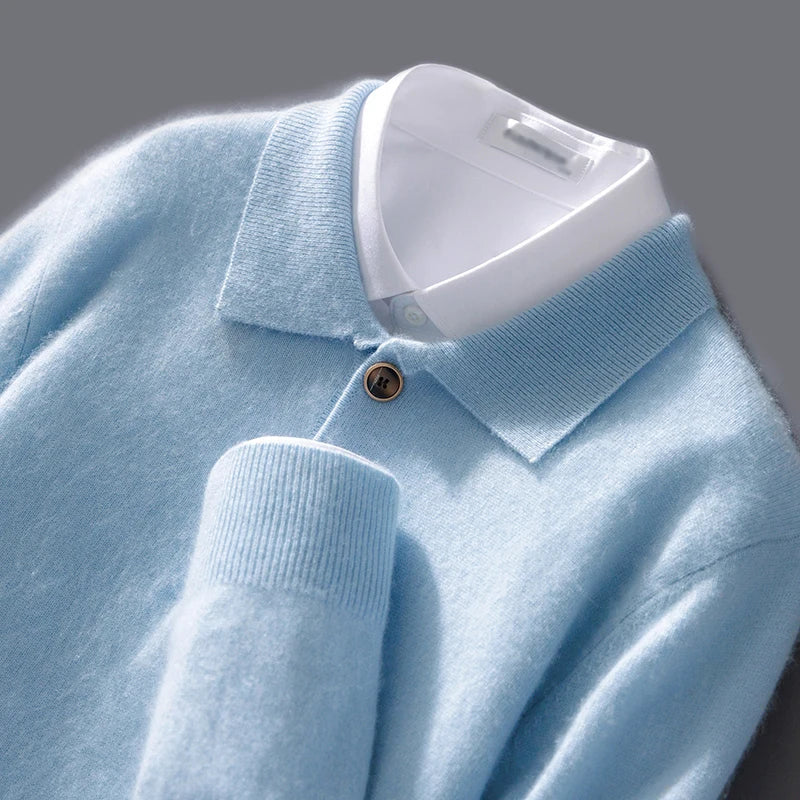 Men's Wool Lapel Cardigan