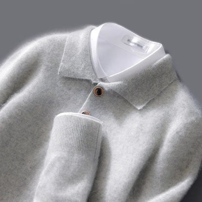 Men's Wool Lapel Cardigan