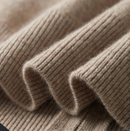 Zippered Lapel Knit Sweater