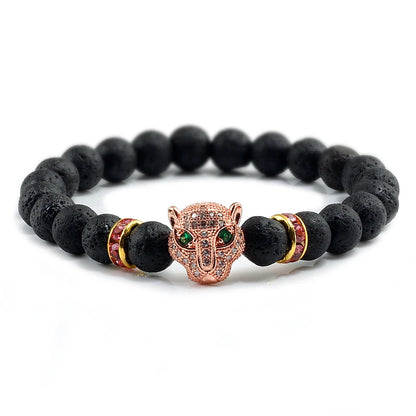 Lava Leopard Head Bracelet