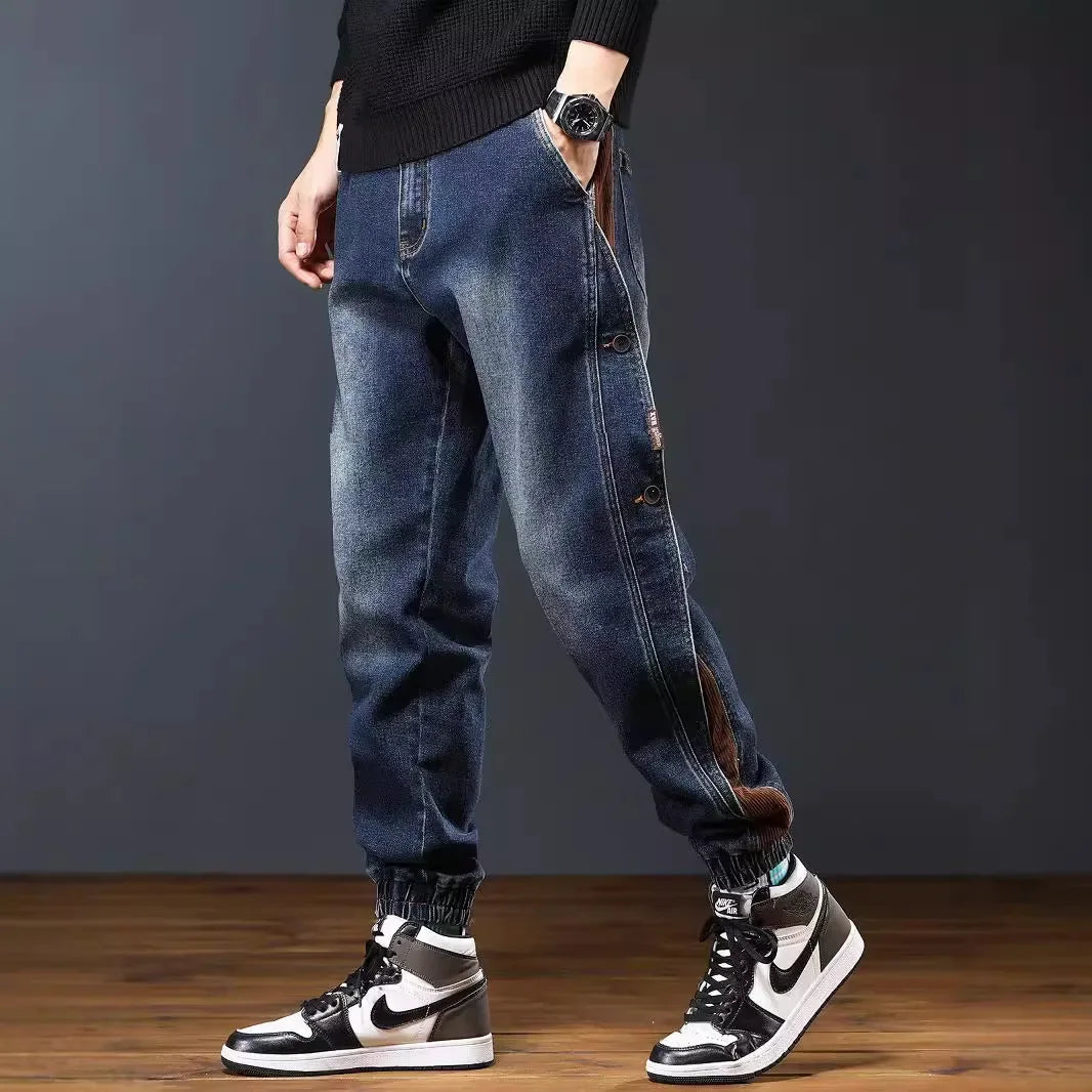 Cuffed Denim Pants