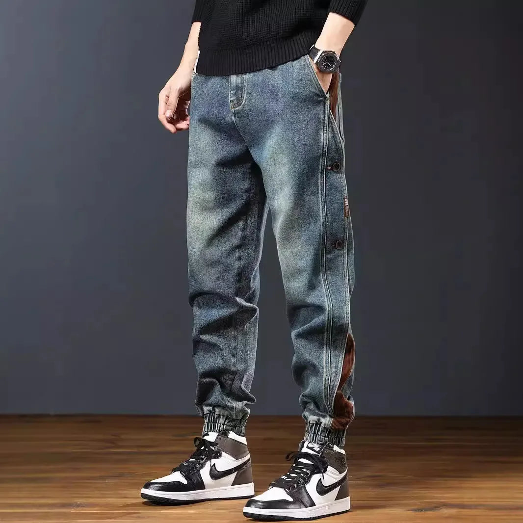 Cuffed Denim Pants