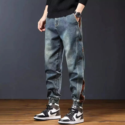 Cuffed Denim Pants