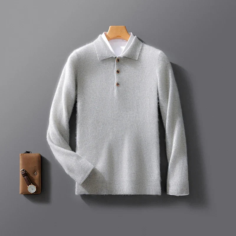 Men's Wool Lapel Cardigan