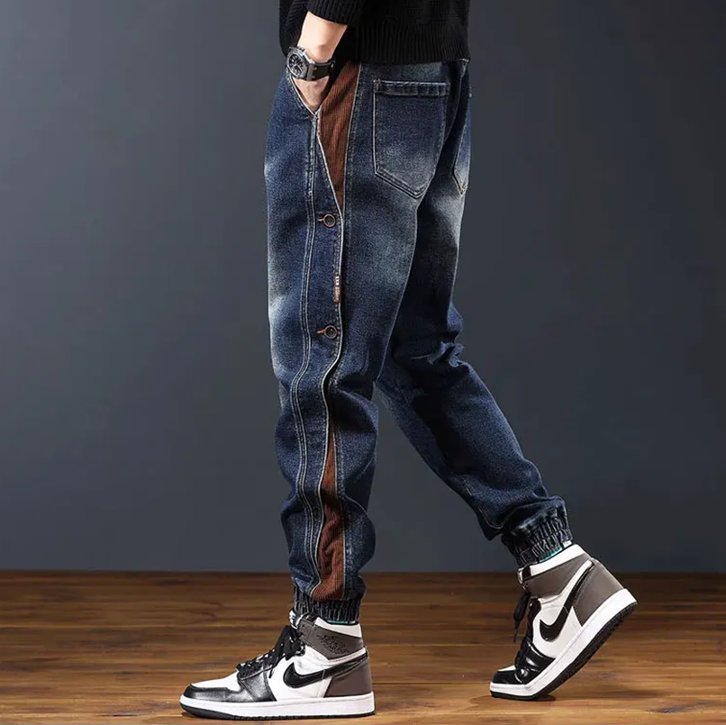 Cuffed Denim Pants