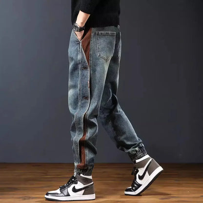 Cuffed Denim Pants