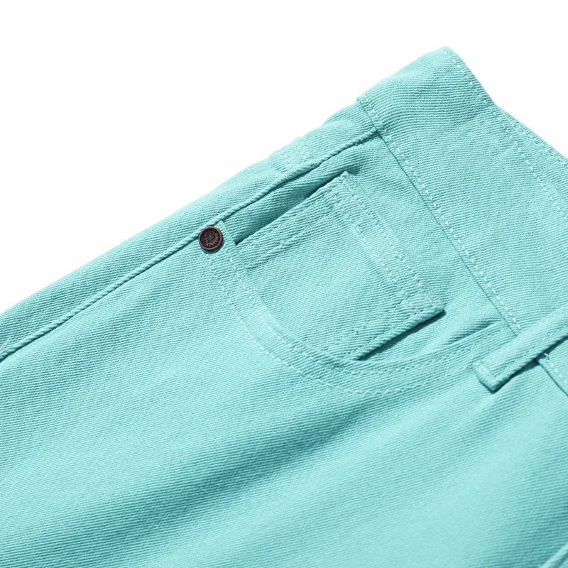Elastic Colourful Straight Jeans