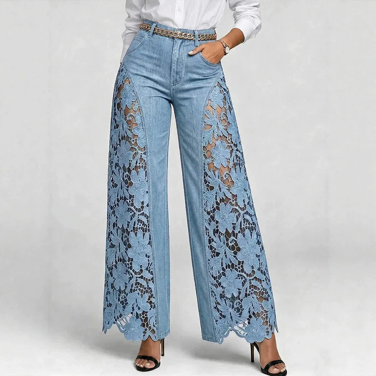 Retro Flared Denim Jeans