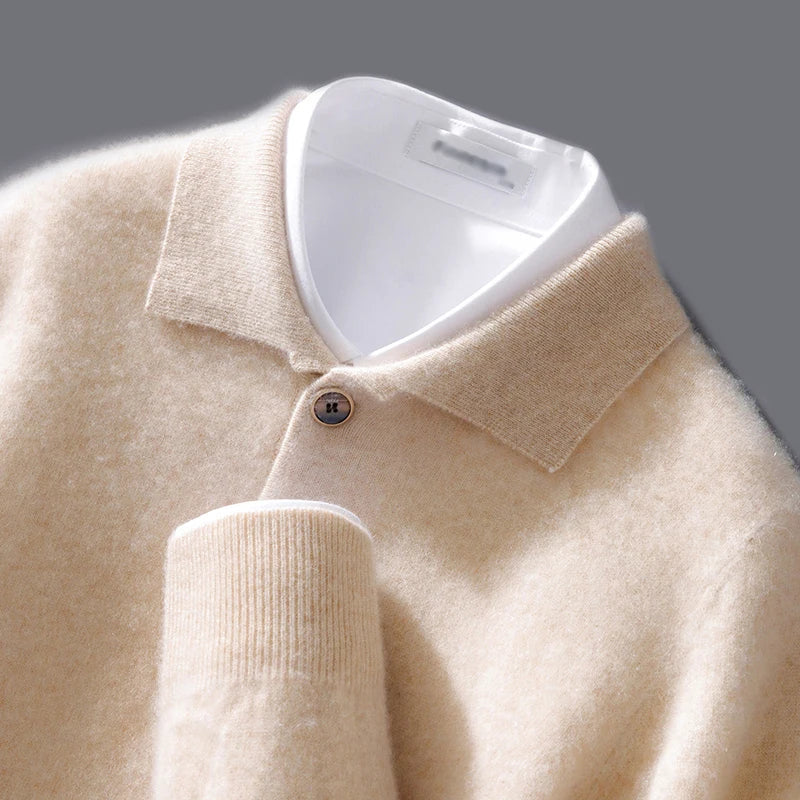 Men's Wool Lapel Cardigan