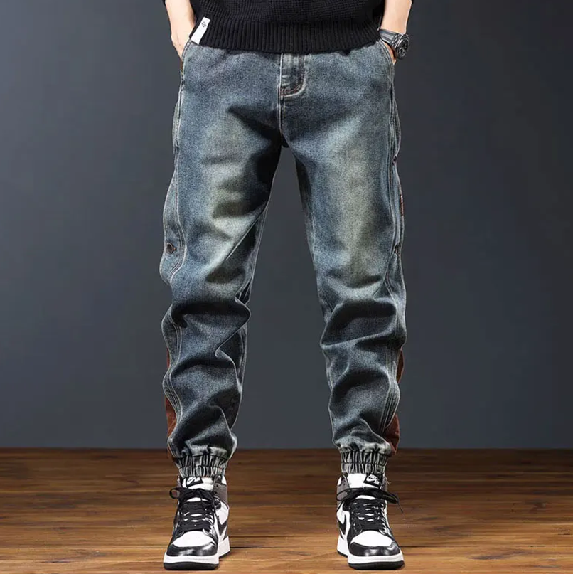 Cuffed Denim Pants