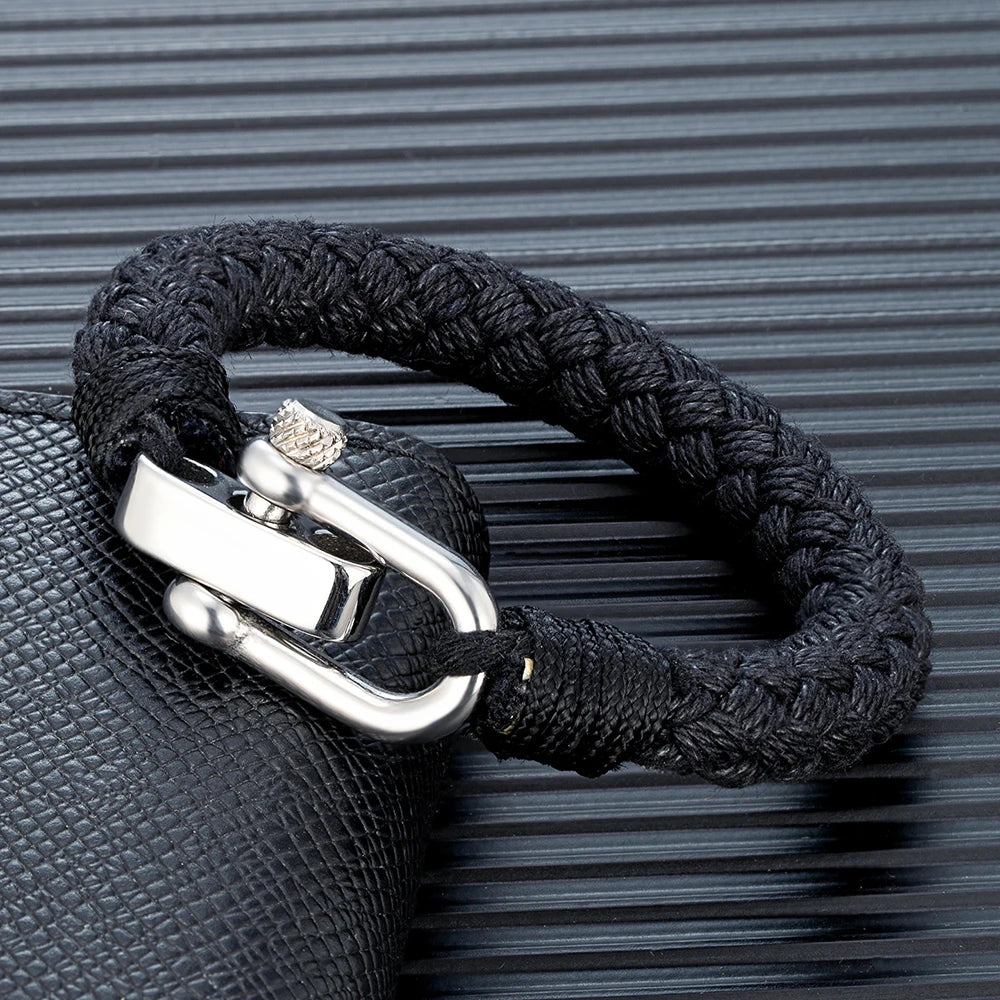 Nautical Wide Rope Bracelet