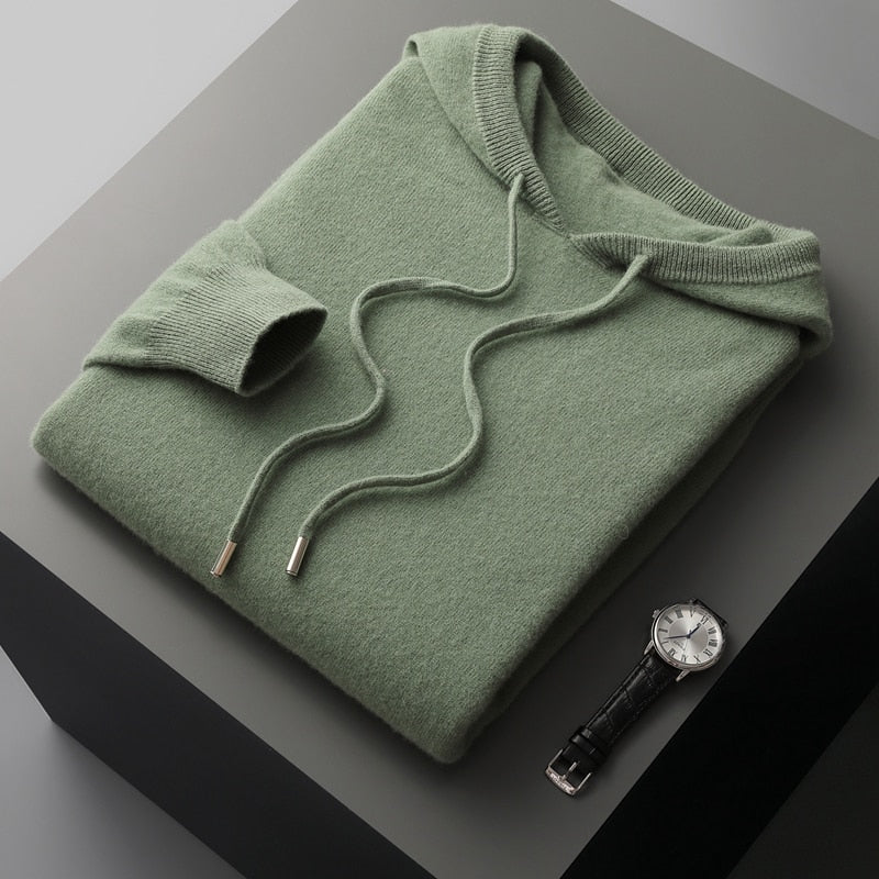 Merino Wool Hooded Sweatshirt