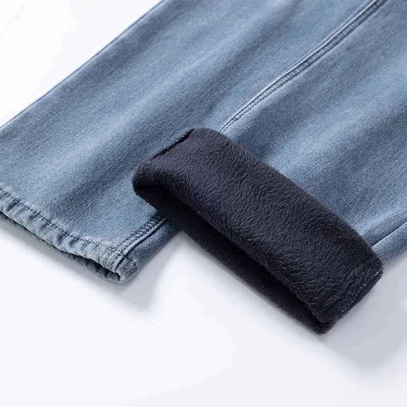 Fleece-Lined Warm Jeans
