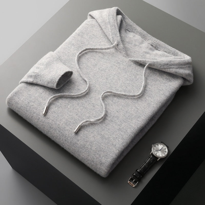 Merino Wool Hooded Sweatshirt