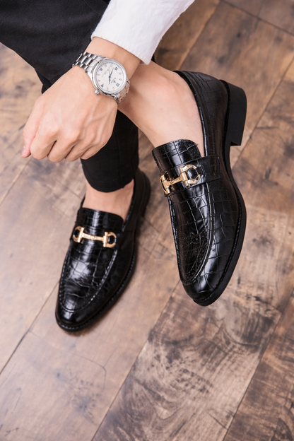 Metal Buckle Loafers