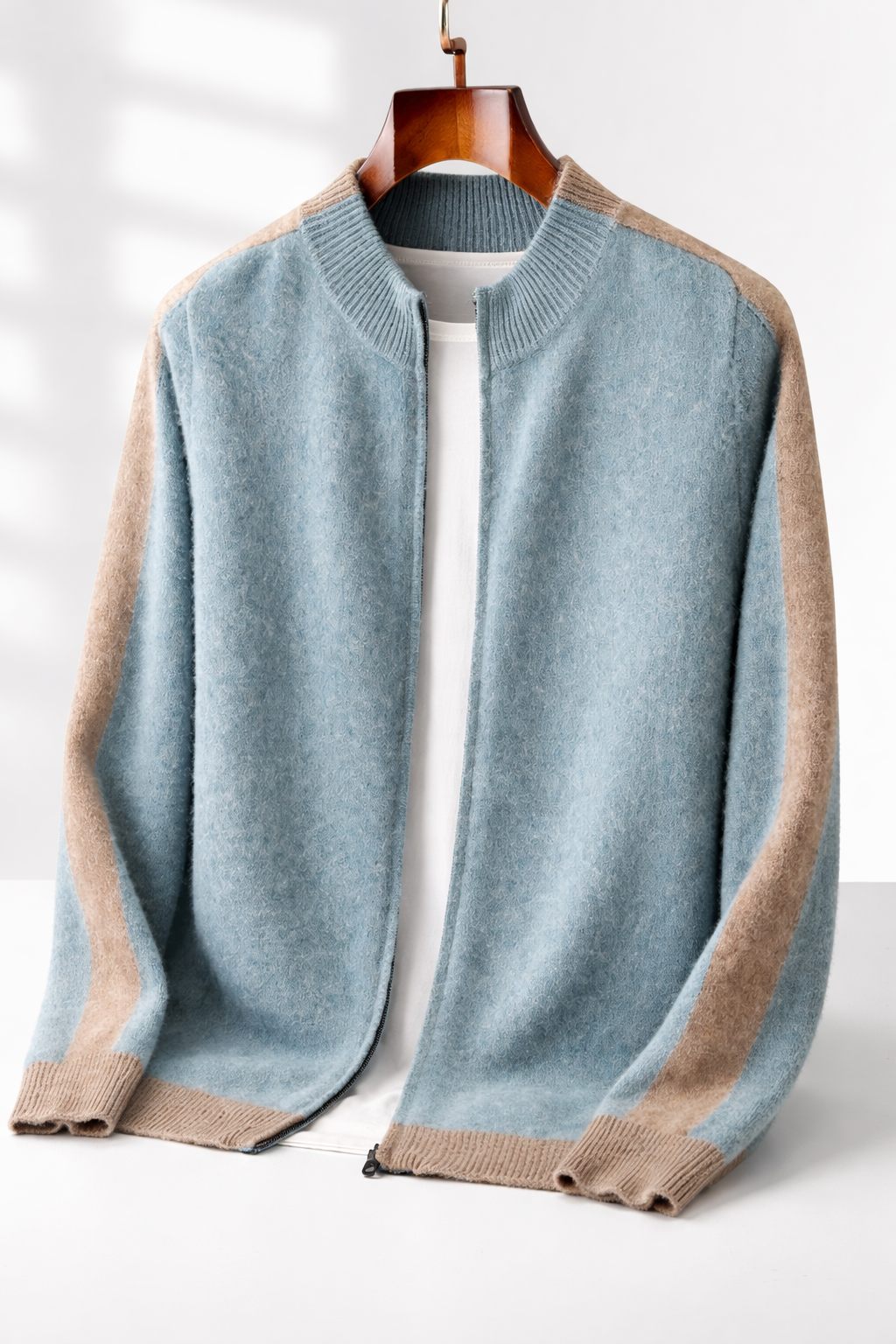 Merino Wool Zip Cardigan